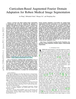 Curriculum-Based Augmented Fourier Domain Adaptation for Robust Medical
  Image Segmentation
