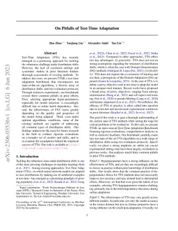 On Pitfalls of Test-Time Adaptation