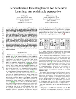 Personalization Disentanglement for Federated Learning: An explainable
  perspective