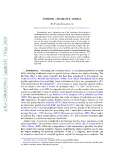 Entropic covariance models