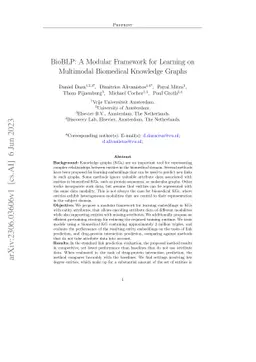 BioBLP: A Modular Framework for Learning on Multimodal Biomedical
  Knowledge Graphs