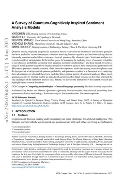 A Survey of Quantum-Cognitively Inspired Sentiment Analysis Models