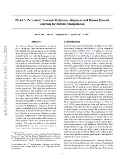 PEARL: Zero-shot Cross-task Preference Alignment and Robust Reward
  Learning for Robotic Manipulation