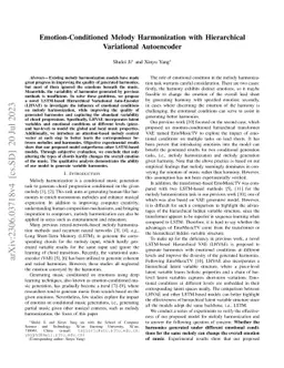 Emotion-Conditioned Melody Harmonization with Hierarchical Variational
  Autoencoder