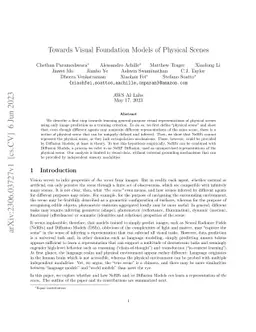 Towards Visual Foundational Models of Physical Scenes