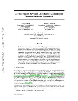 Asymptotics of Bayesian Uncertainty Estimation in Random Features
  Regression