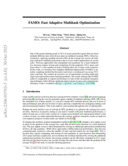 FAMO: Fast Adaptive Multitask Optimization