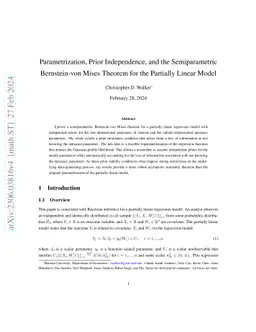 Parametrization, Prior Independence, and the Semiparametric
  Bernstein-von Mises Theorem for the Partially Linear Model