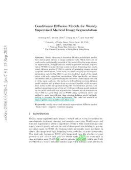 Conditional Diffusion Models for Weakly Supervised Medical Image
  Segmentation