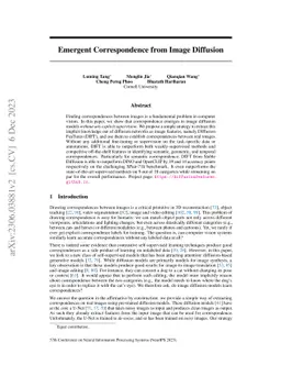 Emergent Correspondence from Image Diffusion