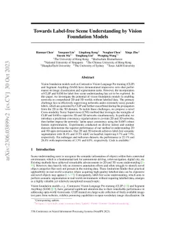 Towards Label-free Scene Understanding by Vision Foundation Models