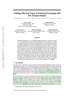 Guiding The Last Layer in Federated Learning with Pre-Trained Models