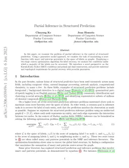 Partial Inference in Structured Prediction