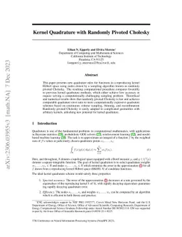 Kernel quadrature with randomly pivoted Cholesky
