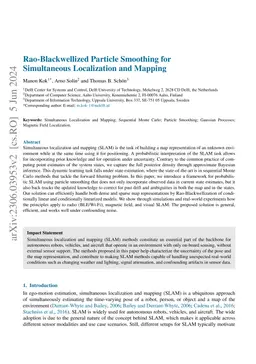 Rao-Blackwellized Particle Smoothing for Simultaneous Localization and
  Mapping