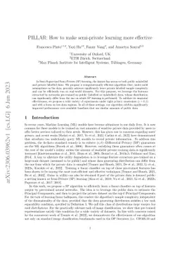 PILLAR: How to make semi-private learning more effective