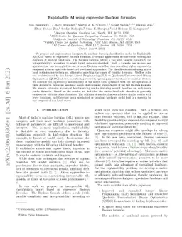 Explainable AI using expressive Boolean formulas