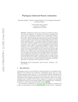 Phylogeny-informed fitness estimation