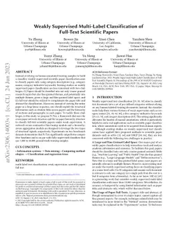 Weakly Supervised Multi-Label Classification of Full-Text Scientific
  Papers