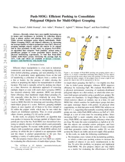 Push-MOG: Efficient Pushing to Consolidate Polygonal Objects for
  Multi-Object Grasping