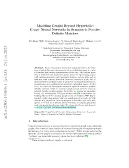 Modeling Graphs Beyond Hyperbolic: Graph Neural Networks in Symmetric
  Positive Definite Matrices