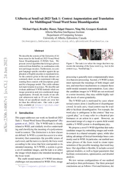 UAlberta at SemEval-2023 Task 1: Context Augmentation and Translation
  for Multilingual Visual Word Sense Disambiguation
