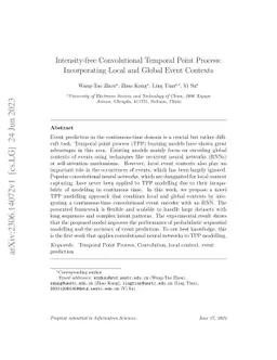 Intensity-free Convolutional Temporal Point Process: Incorporating Local
  and Global Event Contexts
