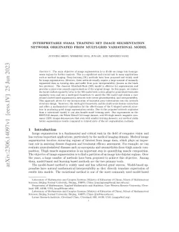 Interpretable Small Training Set Image Segmentation Network Originated
  from Multi-Grid Variational Model