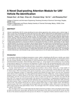 A Novel Dual-pooling Attention Module for UAV Vehicle Re-identification