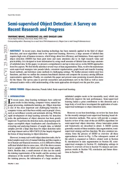 Semi-supervised Object Detection: A Survey on Recent Research and
  Progress