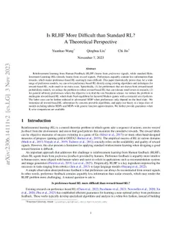 Is RLHF More Difficult than Standard RL?