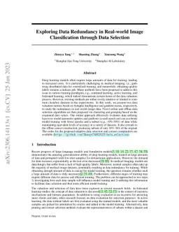Exploring Data Redundancy in Real-world Image Classification through
  Data Selection