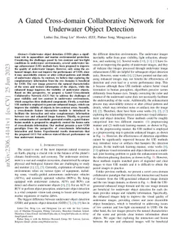 A Gated Cross-domain Collaborative Network for Underwater Object
  Detection