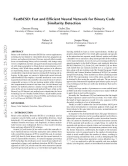 FastBCSD: Fast and Efficient Neural Network for Binary Code Similarity
  Detection