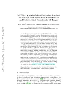 MEPNet: A Model-Driven Equivariant Proximal Network for Joint
  Sparse-View Reconstruction and Metal Artifact Reduction in CT Images