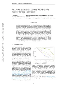 Adaptive Sharpness-Aware Pruning for Robust Sparse Networks