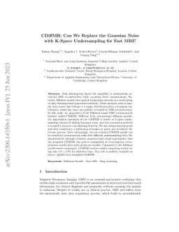 CDiffMR: Can We Replace the Gaussian Noise with K-Space Undersampling
  for Fast MRI?