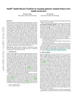 HeaRT: Health Record Timeliner to visualise patients' medical history
  from health record text