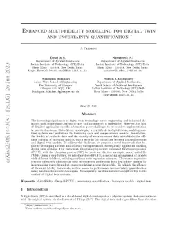 Enhanced multi-fidelity modelling for digital twin and uncertainty
  quantification