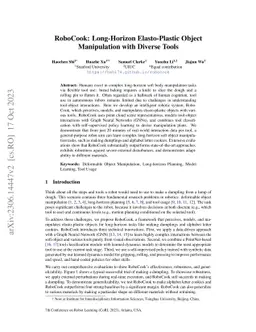RoboCook: Long-Horizon Elasto-Plastic Object Manipulation with Diverse
  Tools