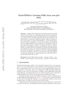 TaylorPDENet: Learning PDEs from non-grid Data