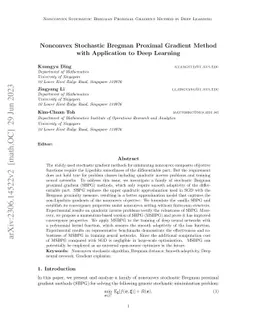 Nonconvex Stochastic Bregman Proximal Gradient Method with Application to Deep Learning
