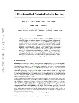CEIL: Generalized Contextual Imitation Learning
