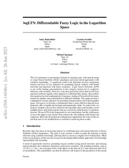 logLTN: Differentiable Fuzzy Logic in the Logarithm Space