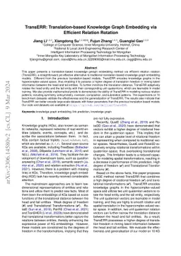 TransERR: Translation-based Knowledge Graph Embedding via Efficient
  Relation Rotation