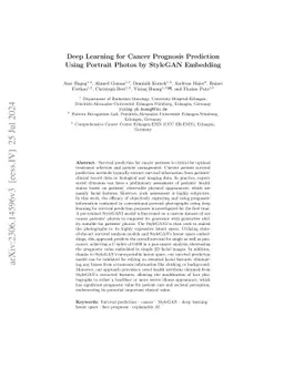 Deep Learning for Cancer Prognosis Prediction Using Portrait Photos by
  StyleGAN Embedding