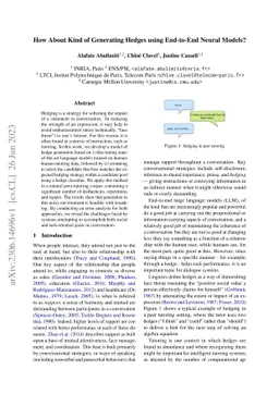 How About Kind of Generating Hedges using End-to-End Neural Models?