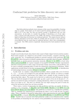 Conformal link prediction for false discovery rate control