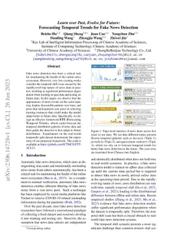 Learn over Past, Evolve for Future: Forecasting Temporal Trends for Fake
  News Detection
