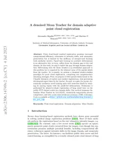 A denoised Mean Teacher for domain adaptive point cloud registration